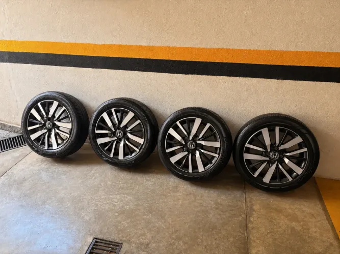 Rodas Originais Honda City Touring Aro 16 + Pneus Bridgestone | 11 mil km
