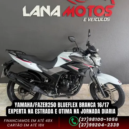 YAMAHA/FAZER250 BLUEFLEX BRANCA 16/17 Experta na estrada e otima na jornada diaria