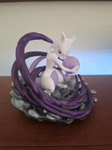 Estátua 3D Pokémon Mewtwo 