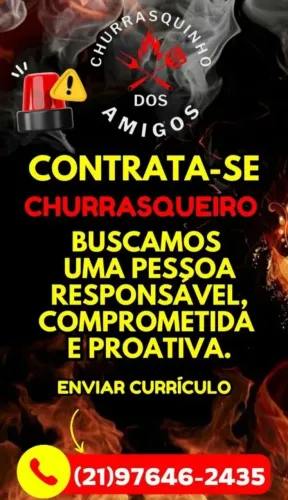 VAGA DE EMPREGO - CHURRASQUEIRO