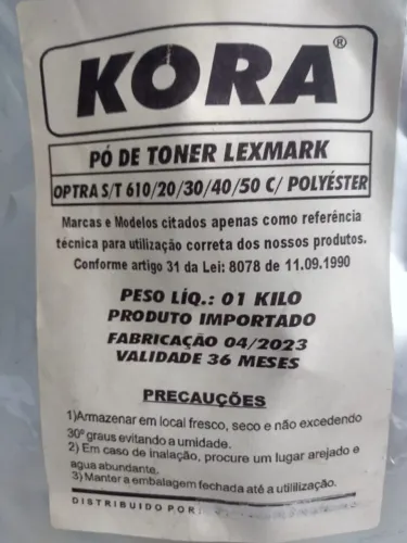 Pó Toner Preto Lexmark