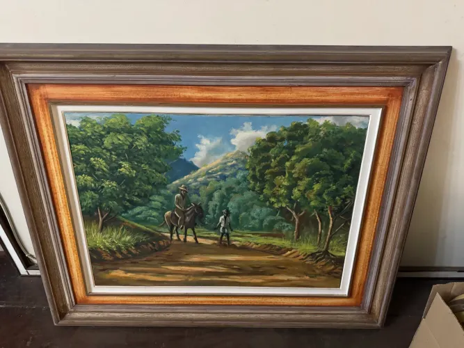 Quadro pintura a óleo usado