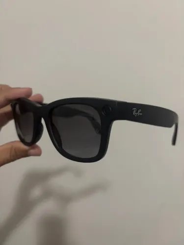 Óculos Ray-ban Meta Wayfarer Matte Black Gen1 Polarizado