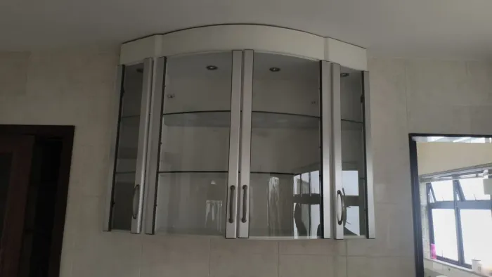 Aéreo Planejado de Luxo (1,58m x 1,15m) - Vidro Curvo e Alumínio
