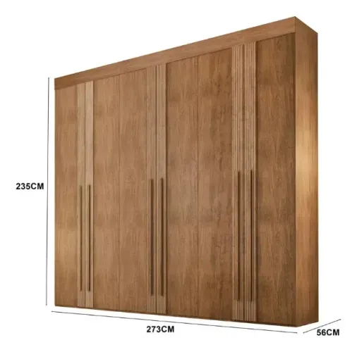 Guarda-roupa Casal Rufato Lucca Imbuia 6 Portas MDF 273x235cm