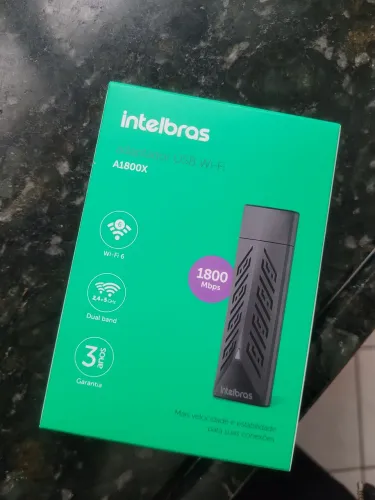 NOVO - Adaptador USB WI-FI Intelbras A1800X