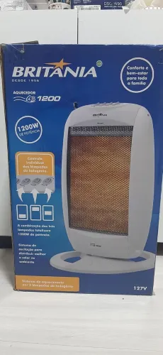 Aquecedor Elétrico AB1200, Oscilante Branco Britânia 127V