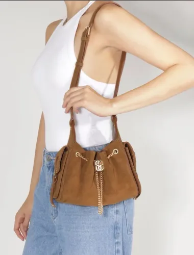 Bolsa lilibert pequena marrom Schutz