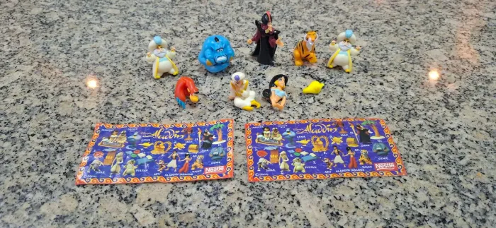 Lote Aladdin Disney + 2 Bulas Originais - Nestlé Surpresa (Anos 90)
