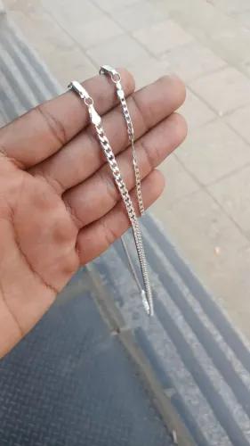 Pulseira e colar prateado