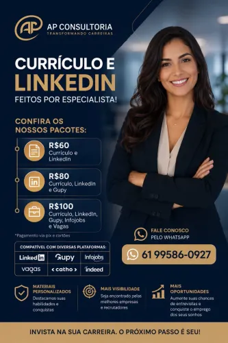 CURRÍCULO E LINKEDIN PROFISSIONAL | AP CONSULTORIA