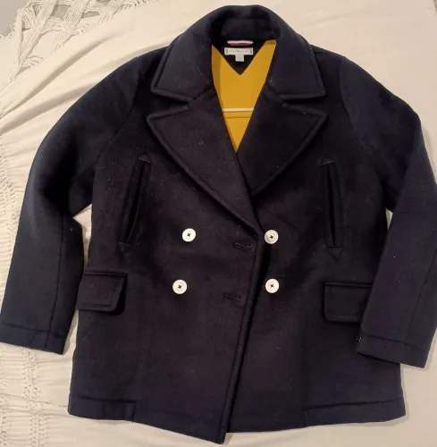 casaco peacoat da tommy hilfiger, tamanho p/m (38