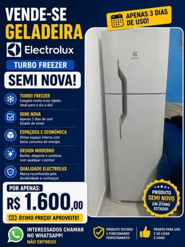 GELADEIRA ELECTROLUX SEMI NOVA FROS FREEZER