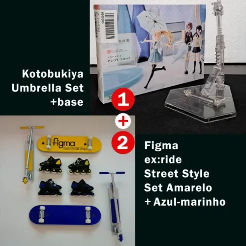 Figma Street Style Set + Kotobukiya Umbrella Set Acessórios Figures
