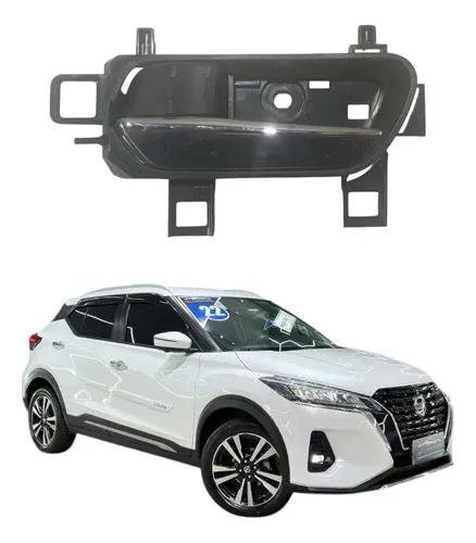 Maçaneta Interna Porta Traseira Esquerda Nissan Kicks 2023 Preto Traseira