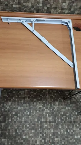 Par Mão Francesa Reforçada Retrátil Em Metal 40x40cm - Suporte Prateleira E Bancada