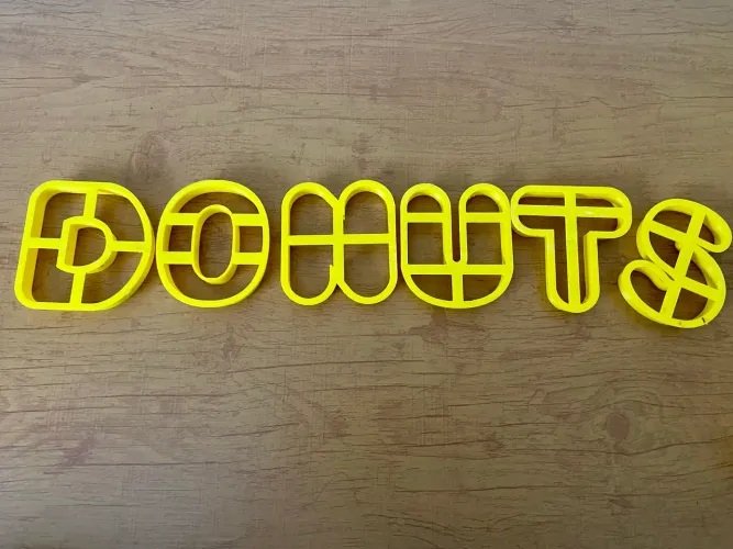 Forma de letra para donuts