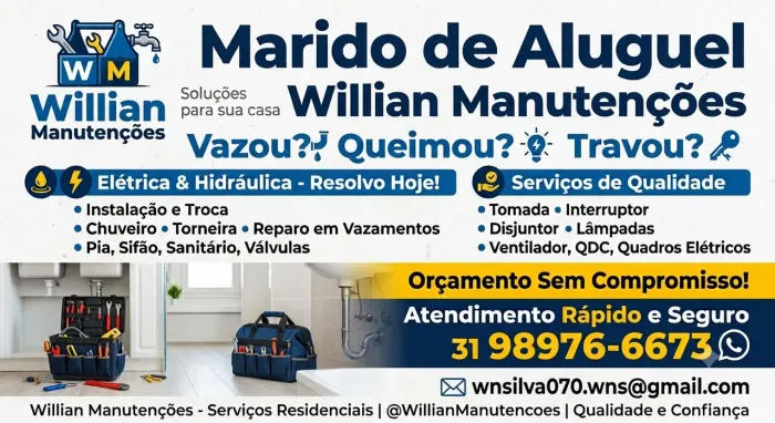 Manutenção e pequenos reparos Residencial e Predial 