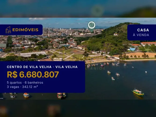 Casa 5 quartos no Centro de Vila Velha, condomínio com spa e sauna