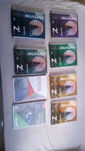 Livros Elite 2º ano militar com cadernos de exercícios