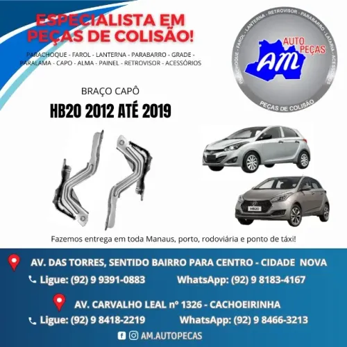 braço capô hb20 12/19