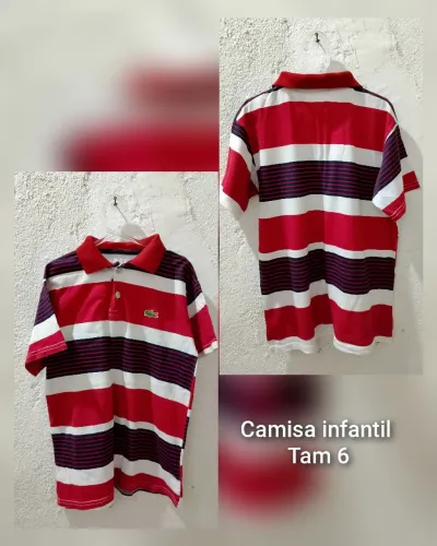 Camiseta infantil listrada menino