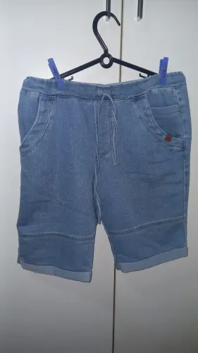 Bermuda jeans malha menino masculino