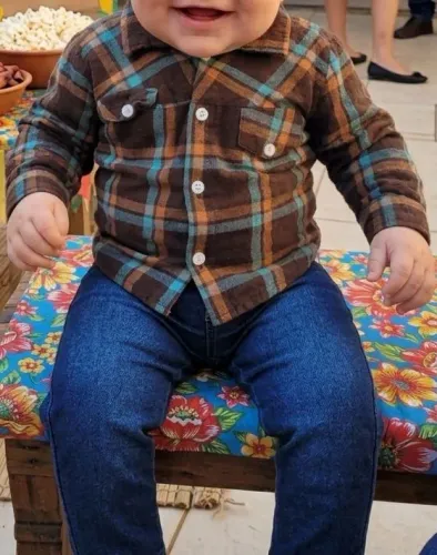 Body xadrez 6 a 9 meses