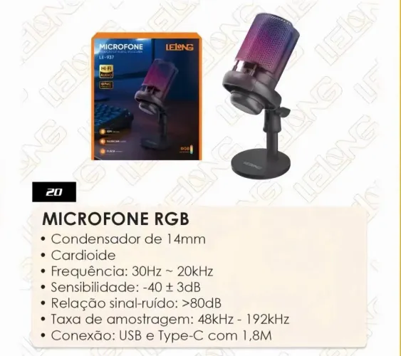 Microfone Condensador Game