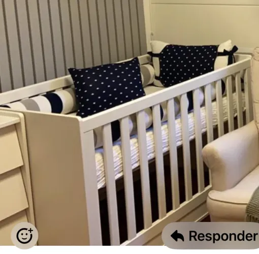 Berço Infantil 4:1 vira cama com colchão