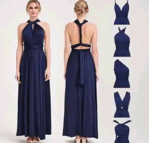 Vestido de festa mil formas azul 