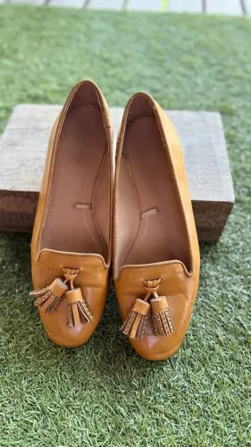 mocassim zara feminino camel 34