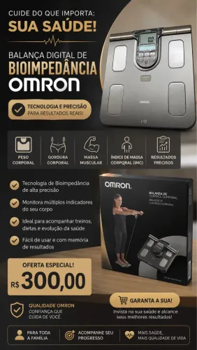 Balança digital de Bioimpedância Omron