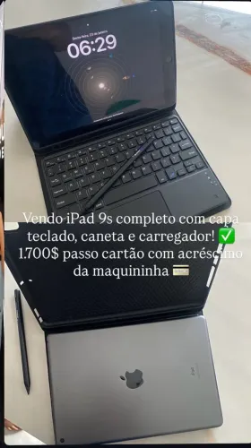 iPad 9 geração 64 GB, completo com teclado, capa e caneta