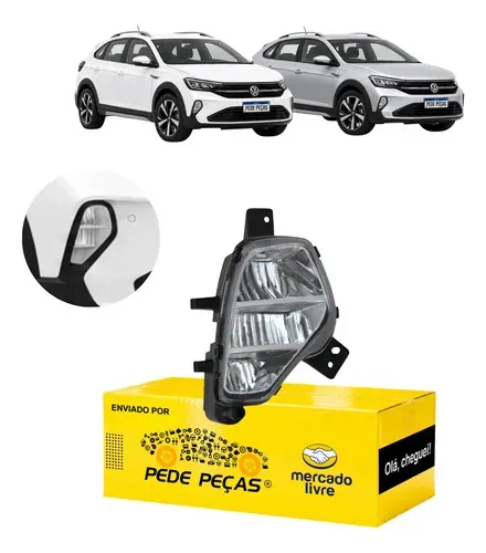 Farol Milha Auxiliar Cibie Vw Nivus 2020 2021 22 23 2024 Ld Cristal