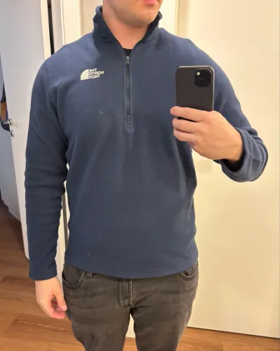 Blusa The North Face Azul Quarter Zip Original
