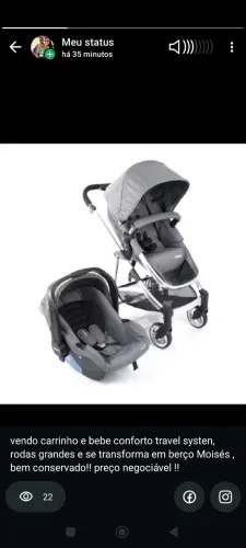 carrinho infanti travel systen