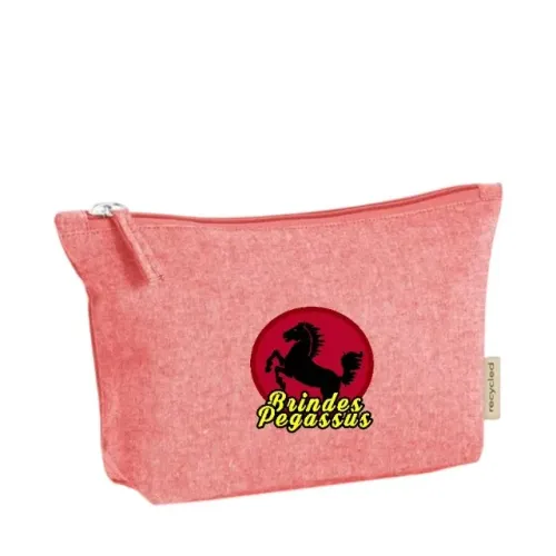 Necessaire de Algodão Vermelha Personalizada