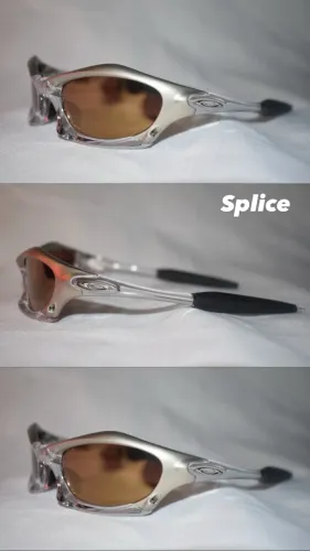 Óculos Oakley splice transparente com dourado