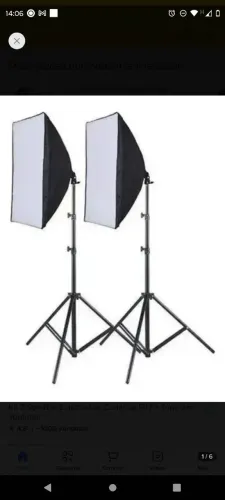 Kit 2 Softbox Iluminação Luz Continua para Fotografia e Video | 2x Softbox 50x70cm
