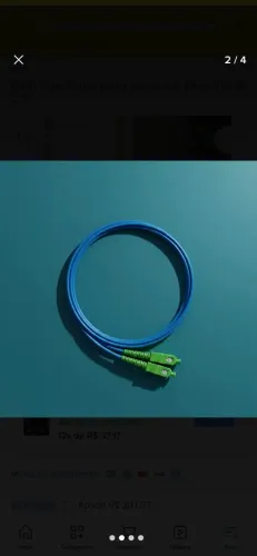 Patch Cord Óptico Monomodo SC/APC 2m - R&M Original - Novo Lacrado