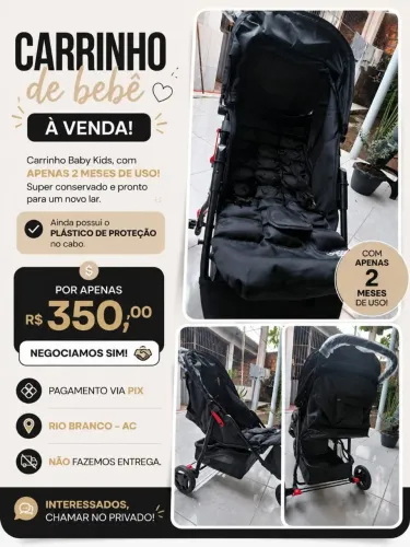 Venda de um carrinho de bebê