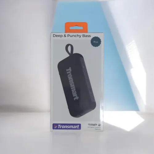 Caixa De Som Portátil Tronsmart Trip 2 Bluetooth Azul 10w Potência Proteção IPX7 Lacrada.