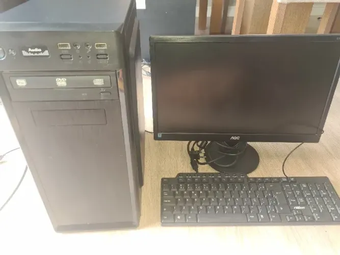 Computador Pc Completo Com Monitor e teclado Core2e7500 8gb ddr3