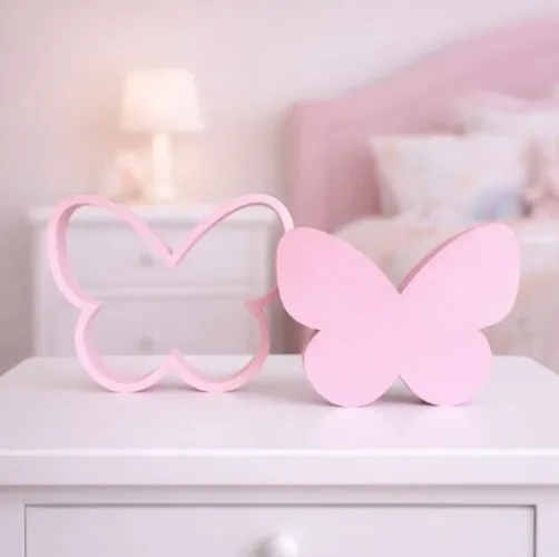 Borboletas Decorativas em 3D - Conjunto Infantil para Cômoda e Nichos