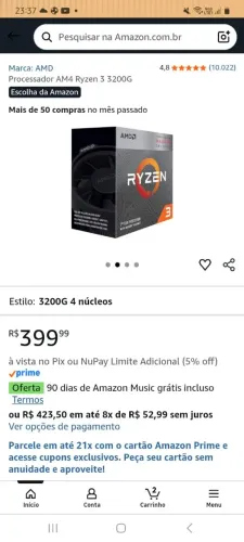 Ryzen 3200g promoção 