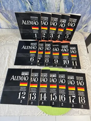 Coleção completa do Curso Globo de Alemão 18 livros