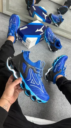 Tênis Mizuno Pro 14 Nacional Masculino Preto/Azul Royal 