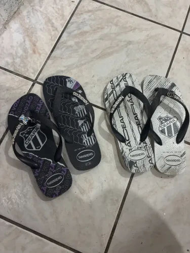 DOIS PARES DE HAVAIANAS DO CEARÁ/ TAMANHO 37. 100,00 AS DUAS!