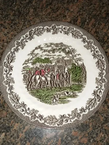 Prato antigo de parede em porcelana legítima inglesa